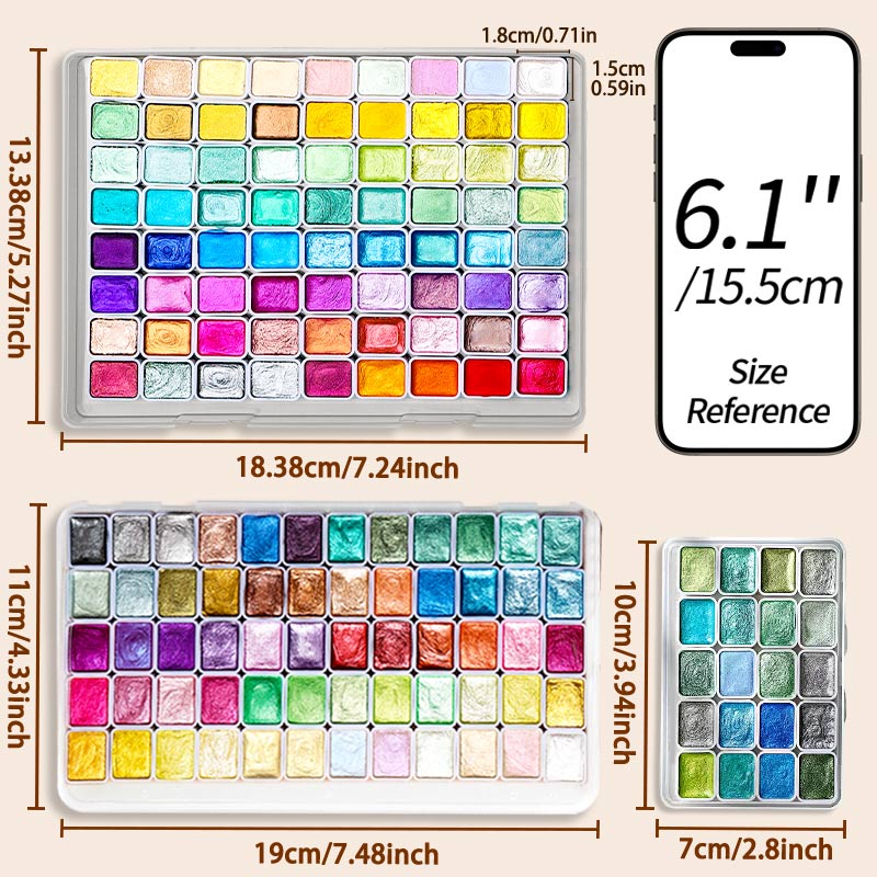 20/24/60/72 colores pigmento d - Watercolor Paint Set Solid Pigment reseña y precio