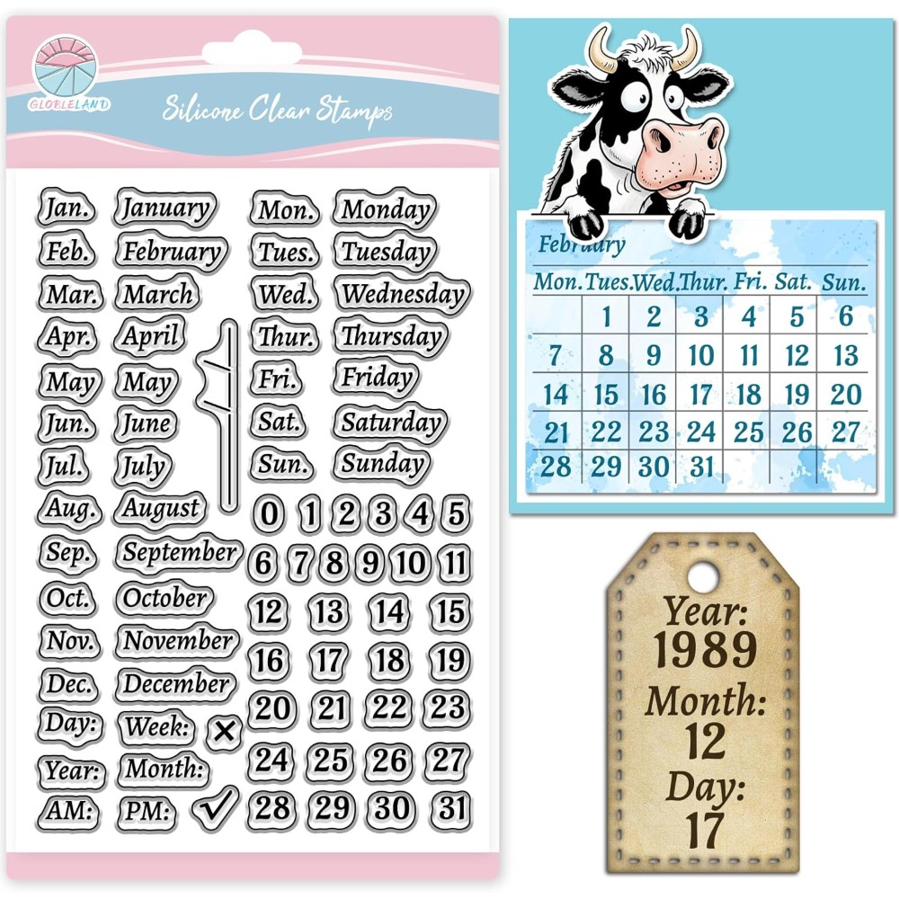 Sello transparente de calendar - Clear Silicone Stamps For Card Making reseña y precio