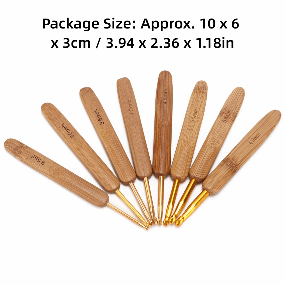 Juego de 8 agujas de ganchillo - Wooden Crochet Hooks Ergonomic Handle reseña y precio