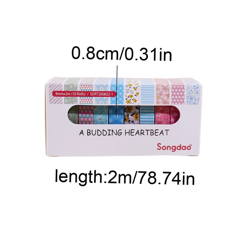 10 rollos de cinta washi flora - Scrapbooking reseña y precio