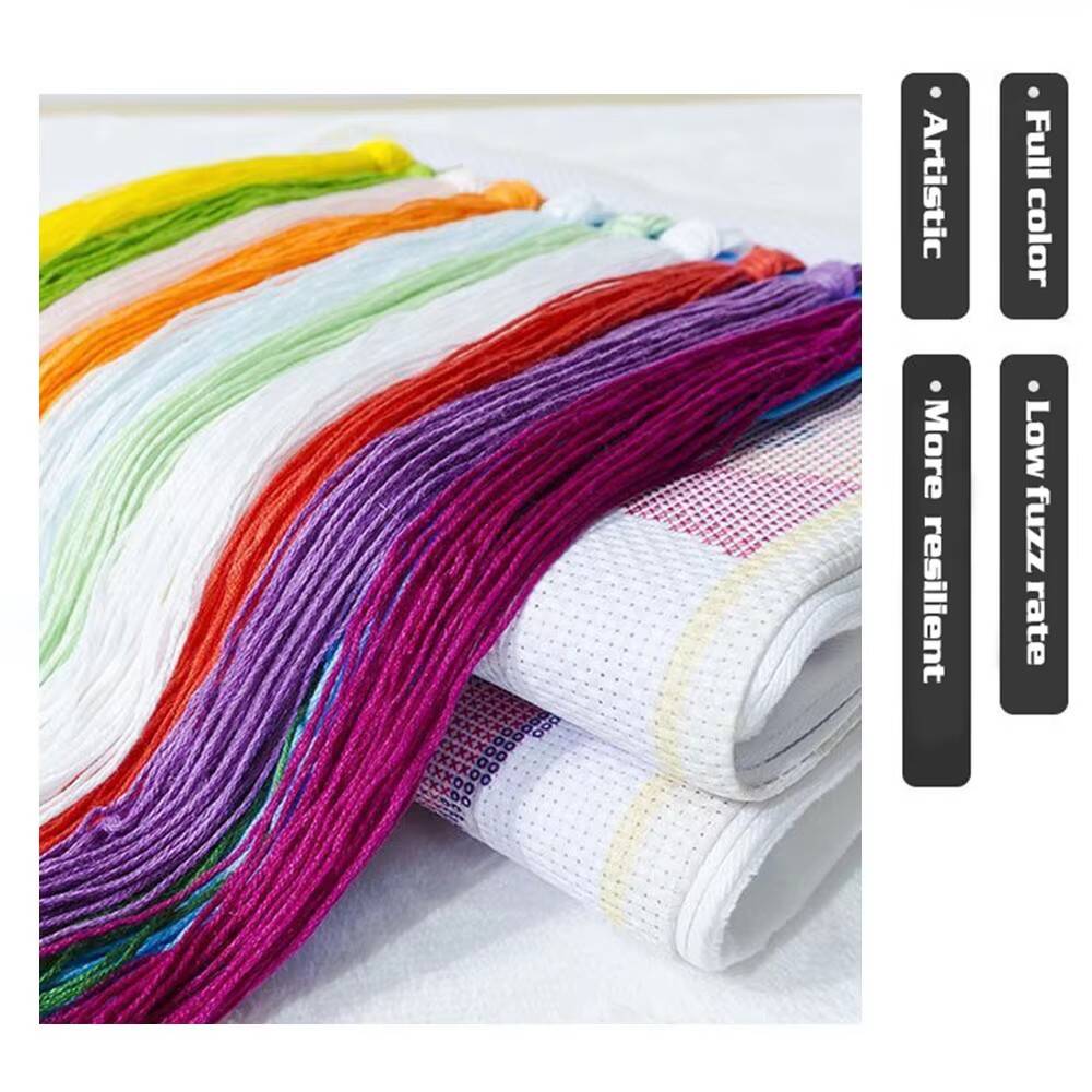 HUACAN-Kits de punto de cruz,  - Cotton Embroidery Thread Skeins reseña y precio