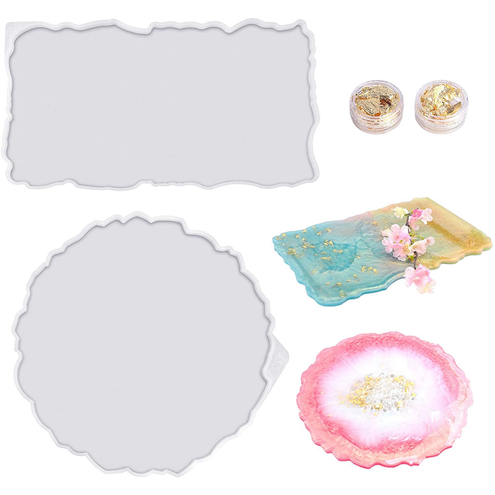Kit de moldes de silicona para - Silicone Epoxy Resin Molds Set reseña y precio